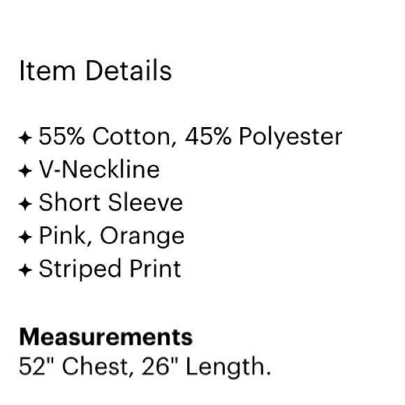 Mudd | Oversized Stripped Orange White Top Oversized Soft Comfortable - Picture 5 of 7